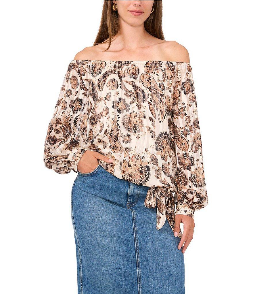 Vince Camuto Off The Shoulder Long Sleeve Blouse Product Image