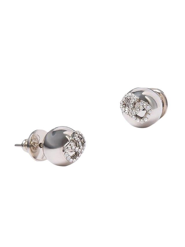 Womens VLogo Signature Metal and Swarovski Crystal Earrings Product Image