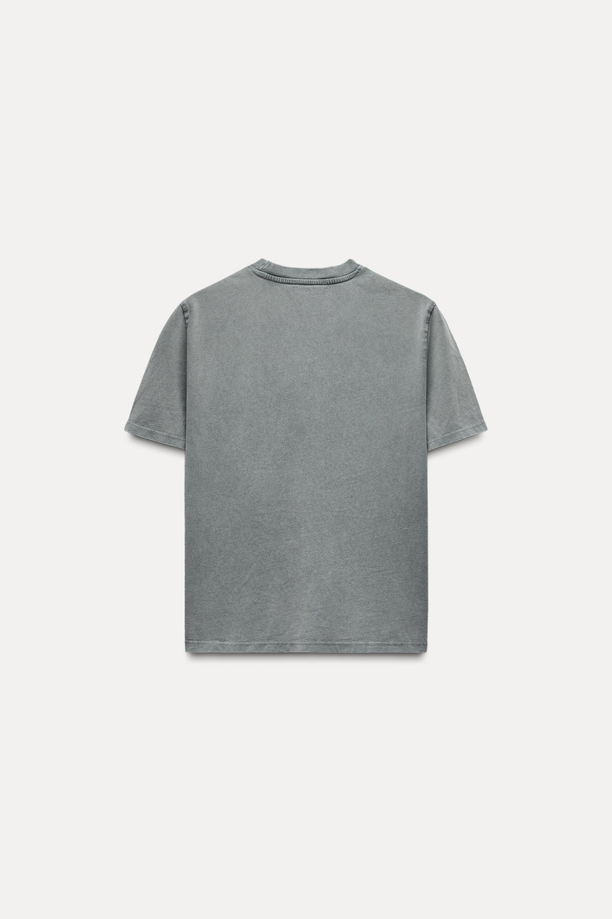 WASHED T-SHIRT WITH TEXT Product Image