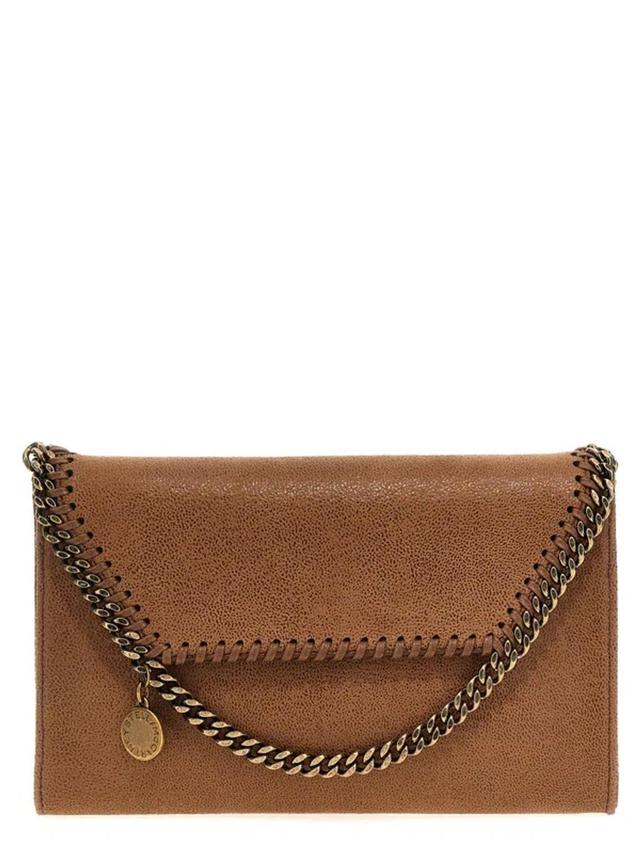 'falabella' Pecan Recycled Polyester Mini 'crossbody' Clutch Woman In Brown Product Image