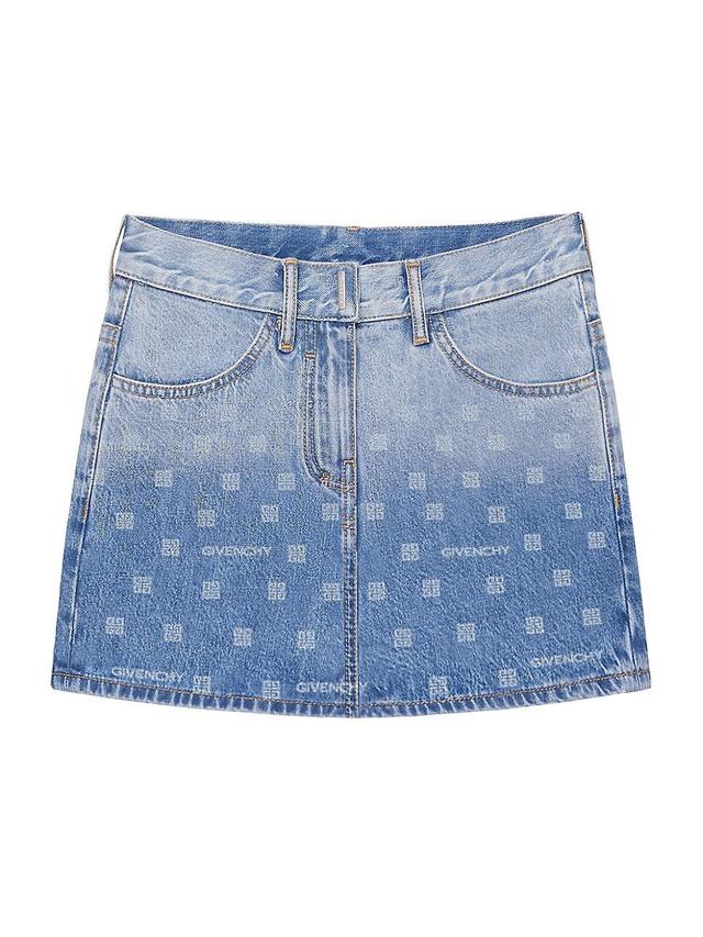 Womens Skirt In 4G Denim Product Image