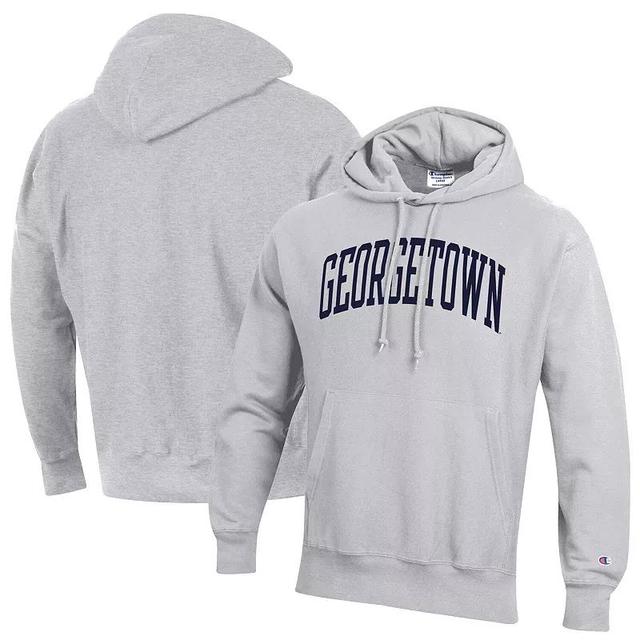 Mens Champion Heathered Gray Georgetown Hoyas Team Arch Reverse Weave Pullover Hoodie Product Image