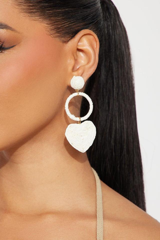 Dreamy Romance Earrings - Cream Product Image