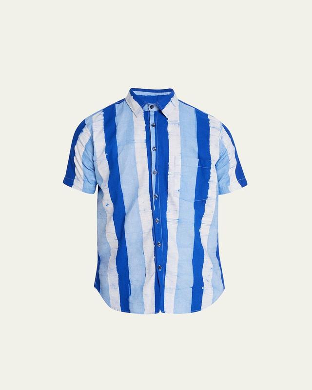 Mens Batik Broad Striped Sport Shirt Product Image