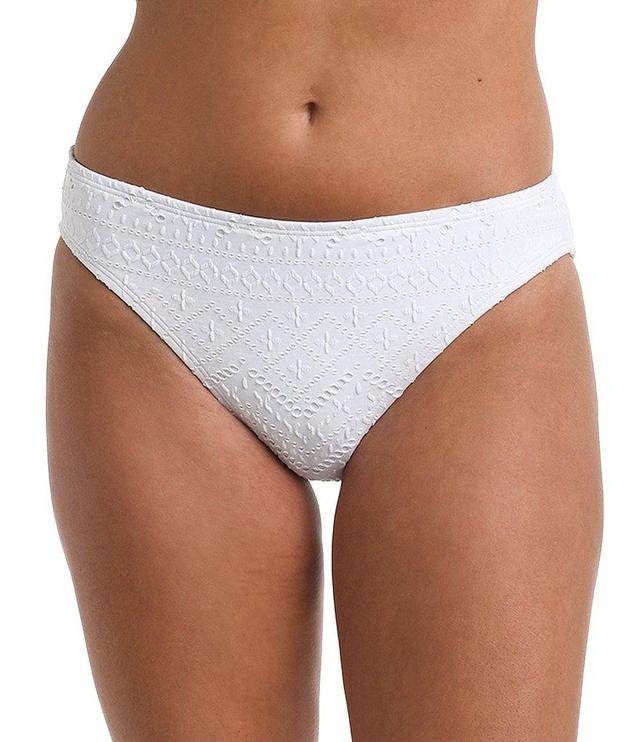 La Blanca Saltwater Sands Solid Novelty Crochet Hipster Swim Bottom Product Image