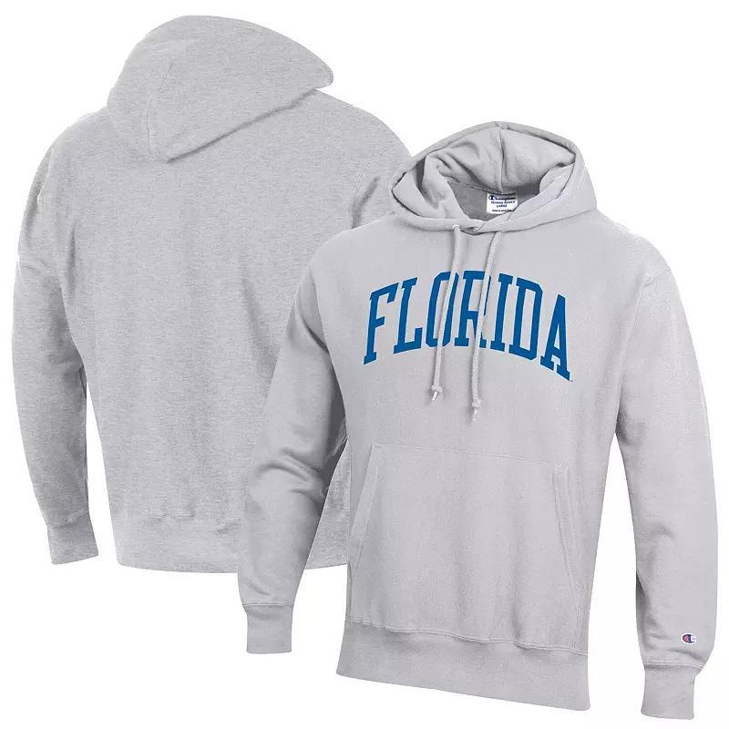 Mens Champion Heathered Gray Florida Gators Big & Tall Reverse Weave Fleece Pullover Hoodie Sweatshirt Product Image