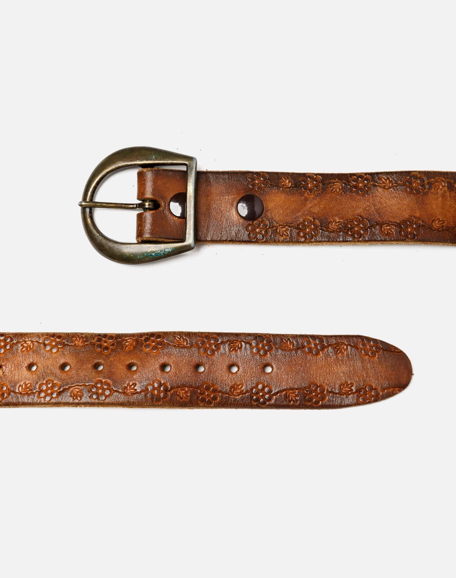 70s Embossed Leather Belt - #40 Female Product Image