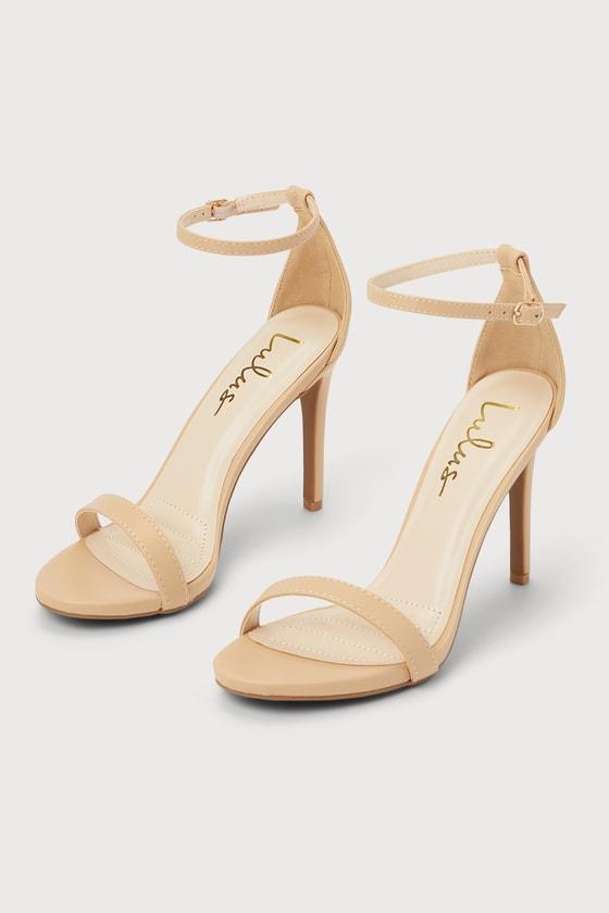 Loveliness Light Nude Ankle Strap Heels product image