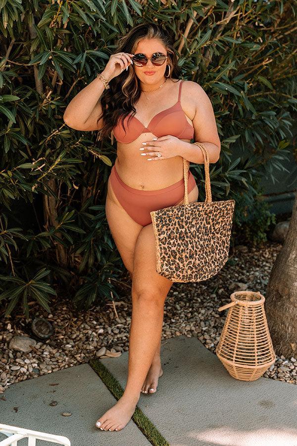 Just Add Water Bikini Top in Rust Curves Product Image