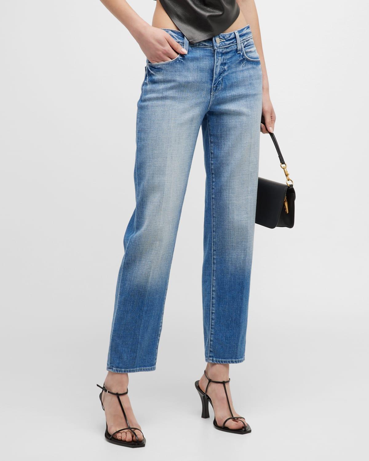 Marjorie Mid-Rise Slouch Slim Straight Jeans product image