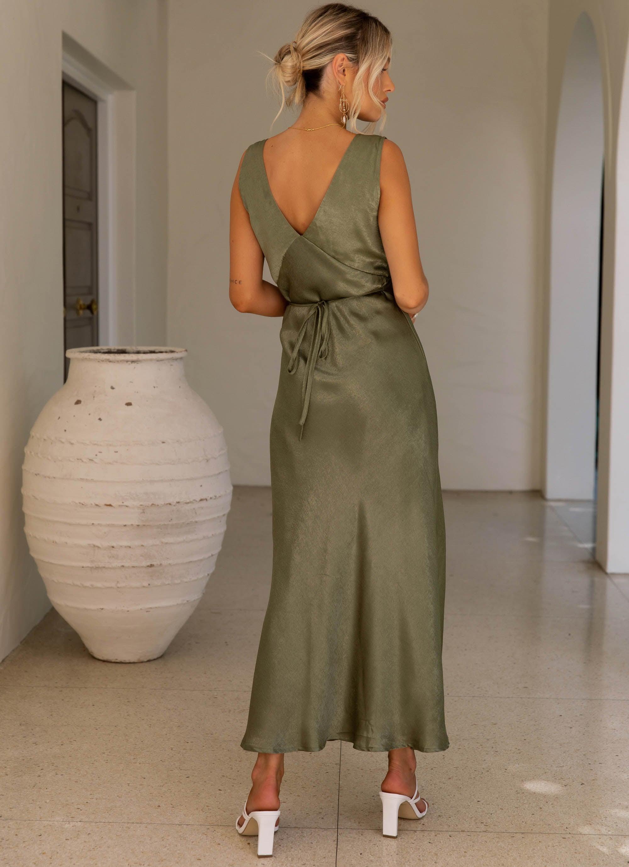 Loren Midi Dress - Khaki Product Image