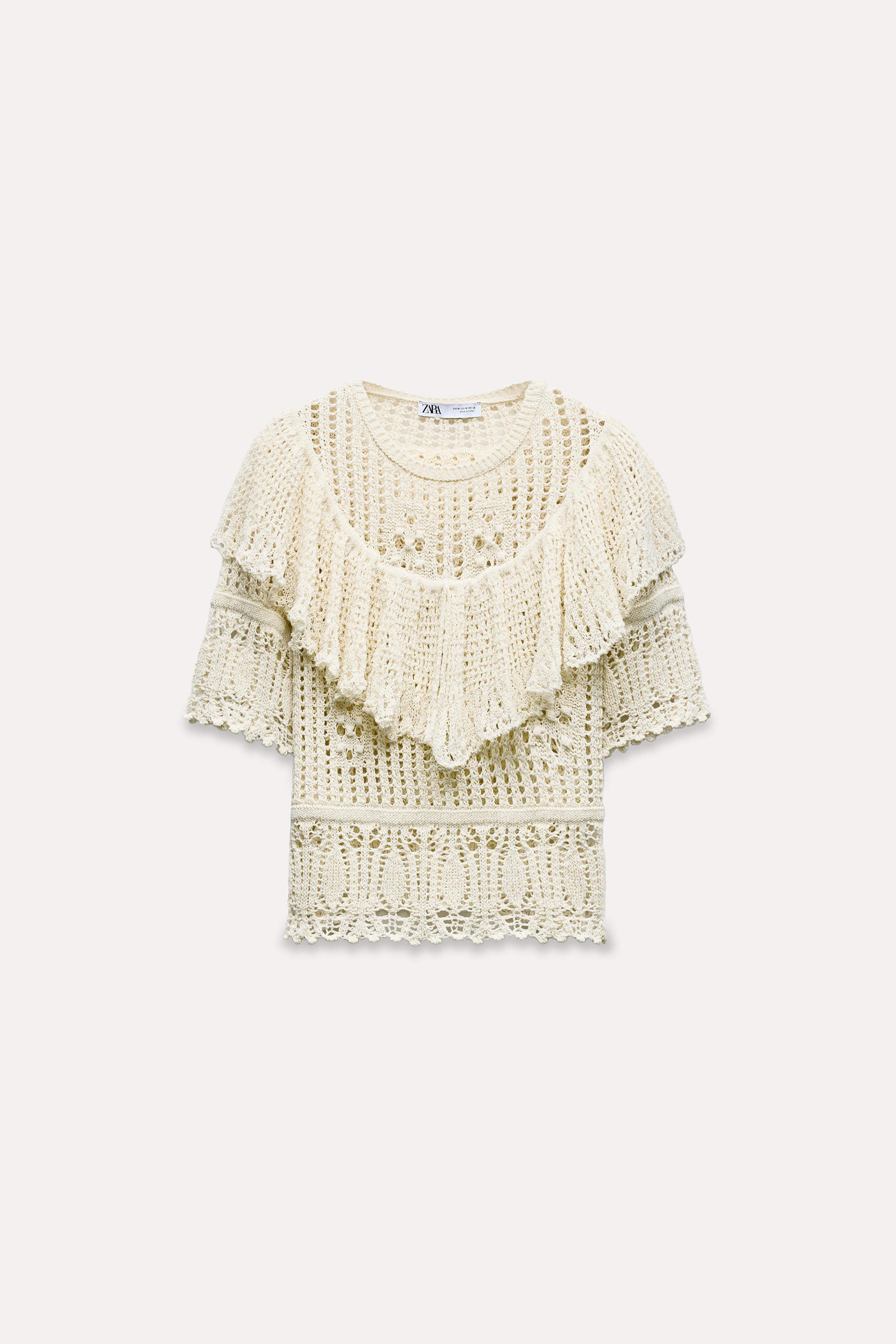 ROMANTIC RUFFLE KNIT TOP Product Image