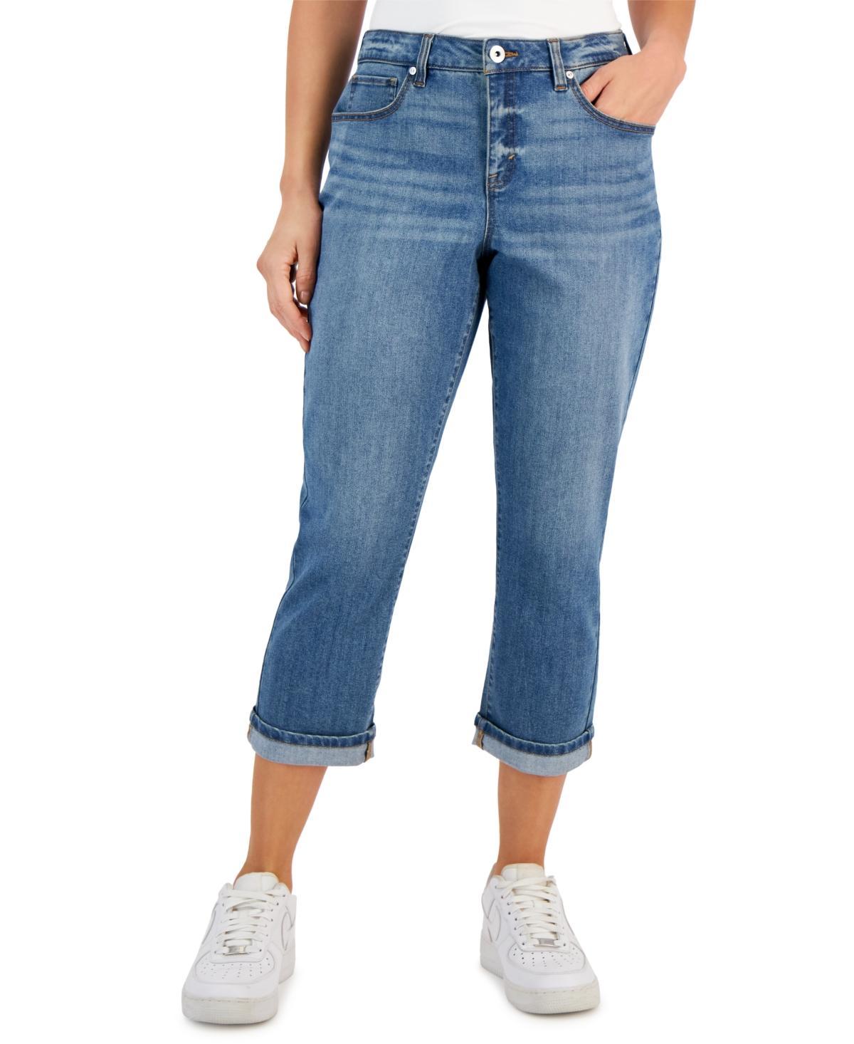 Women's Mid-Rise Curvy Capri Jeans, Created for Macy's Product Image