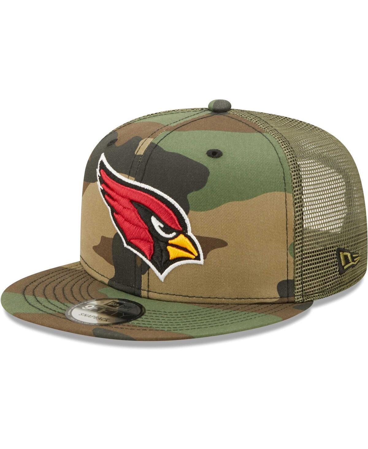 Men's New Era Camo/Olive Arizona Cardinals Trucker 9FIFTY Snapback Hat Product Image