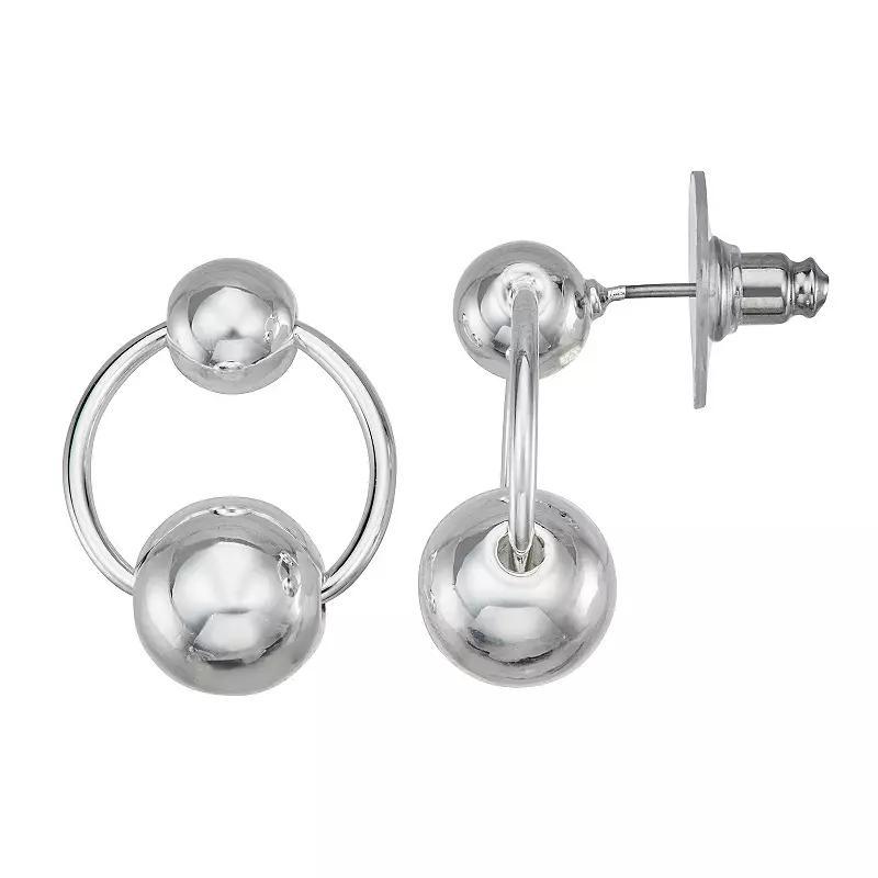 Napier Silver Tone Yours Truly Drop Earrings, Womens Product Image