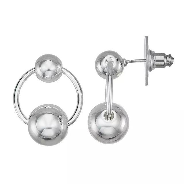 Napier Silver Tone Yours Truly Drop Earrings, Womens Product Image