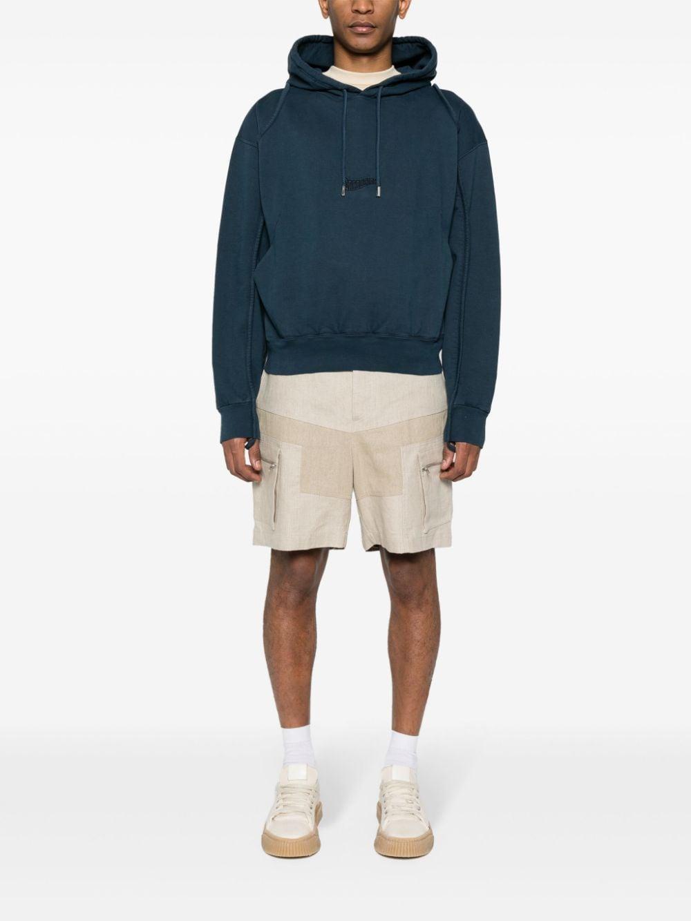 JACQUEMUS Le Camargue Organic Cotton Hoodie In Blue Product Image