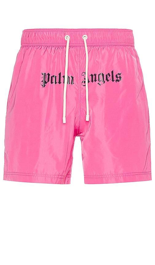 Palm Angels Classic Logo Swimshorts in Pink Product Image