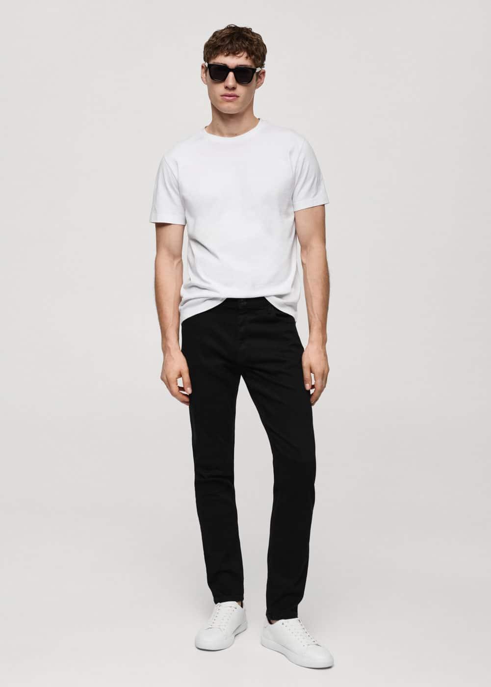 MANGO MAN - Slim fit Ultra Soft Touch Patrick jeans black denimMen Product Image