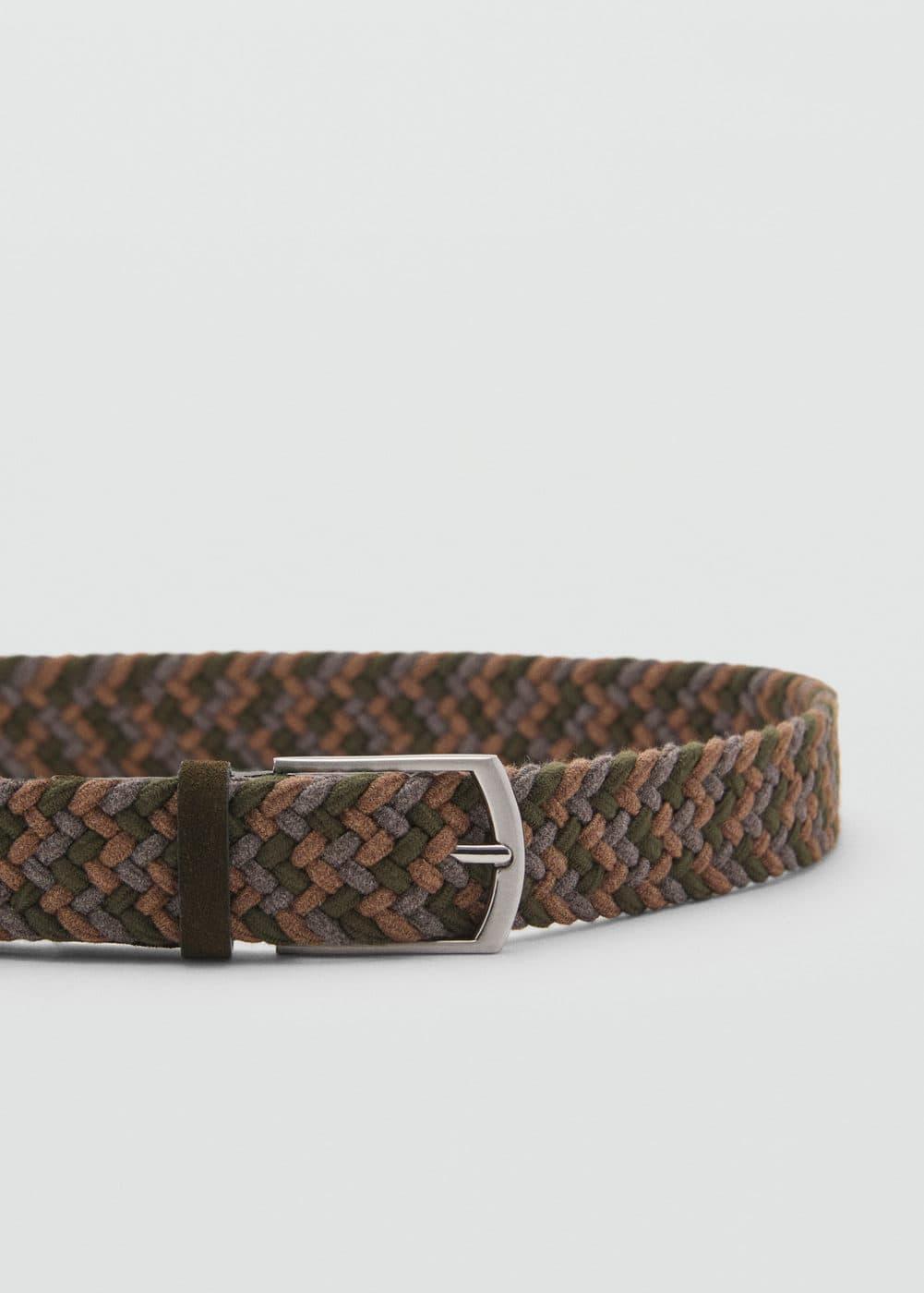 MANGO MAN - Braided elastic colored belt khakiMen Product Image