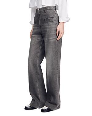 Womens Faded Flared Jeans Product Image