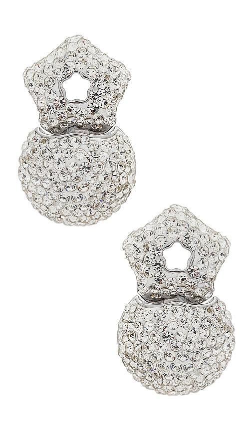 Lele Sadoughi Star Flower Hinge Earrings Metallic Silver.. Product Image