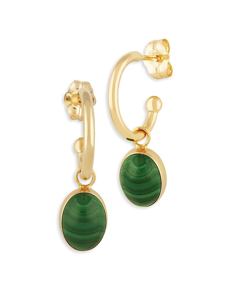 Bloomingdales Malachite Drop Earrings in 14K Yellow Gold - 100% Exclusive Product Image