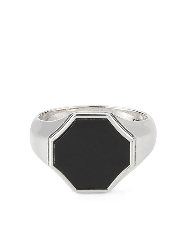 Hex Signet Ring In Silver Product Image