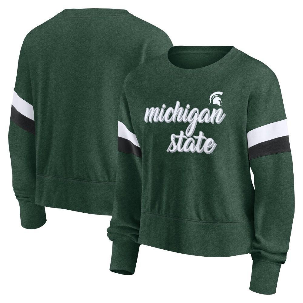 NCAA Michigan State Spartans Womens Crew Neck Fleece Sweatshirt Product Image