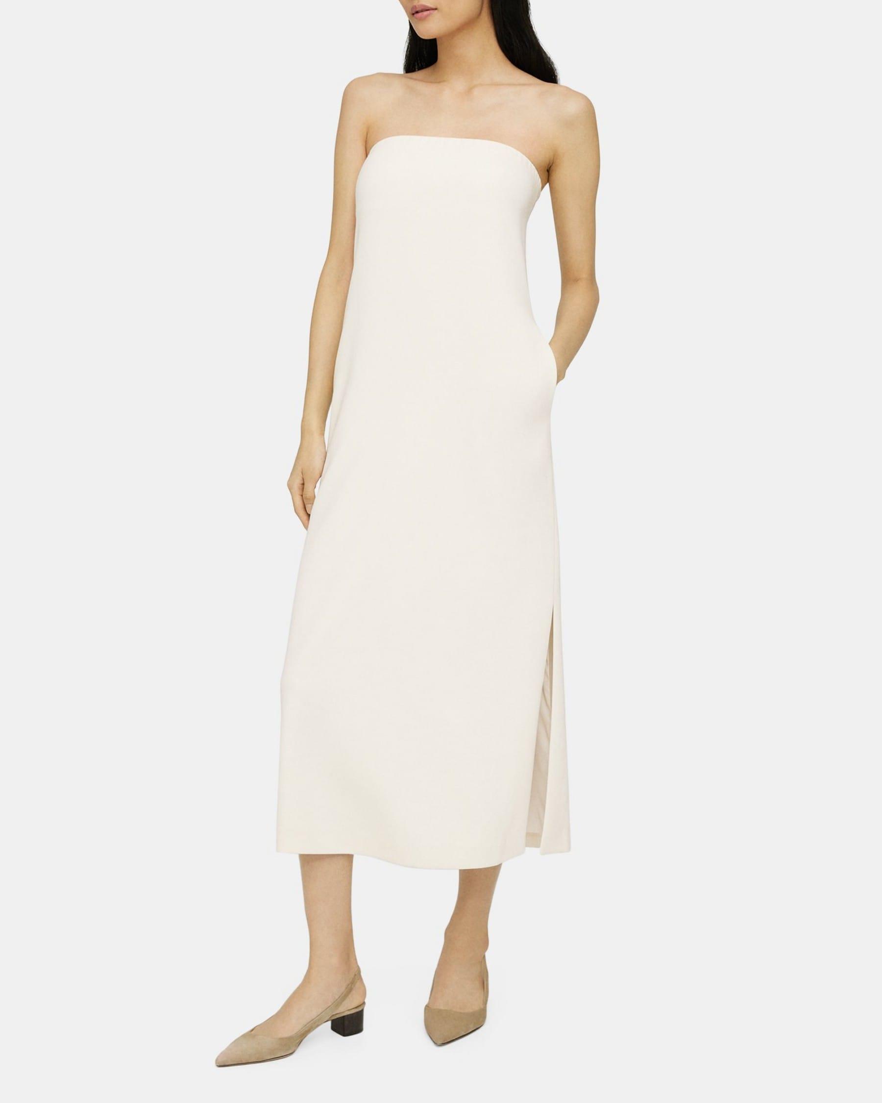 Strapless Dress in Crepe Product Image