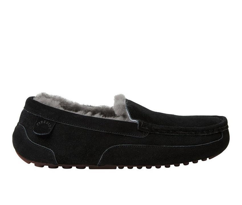 Fireside by Dearfoams Men's Melbourne Genuine Shearling Moccasin Slippers Product Image