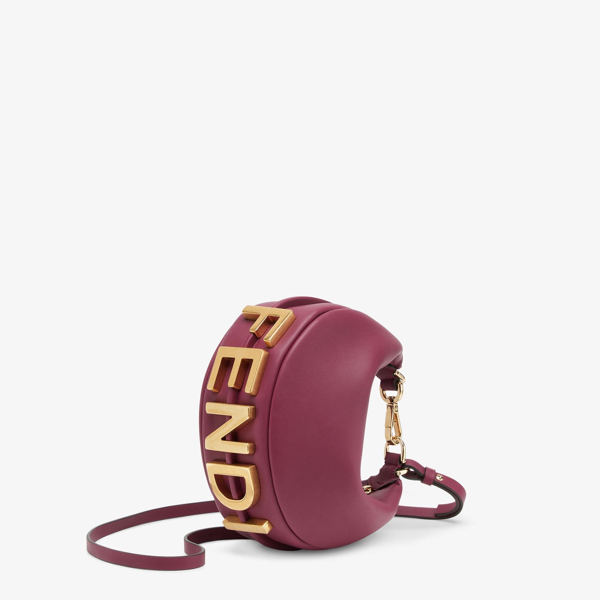 Fendigraphy MiniBurgundy leather mini-bag Product Image