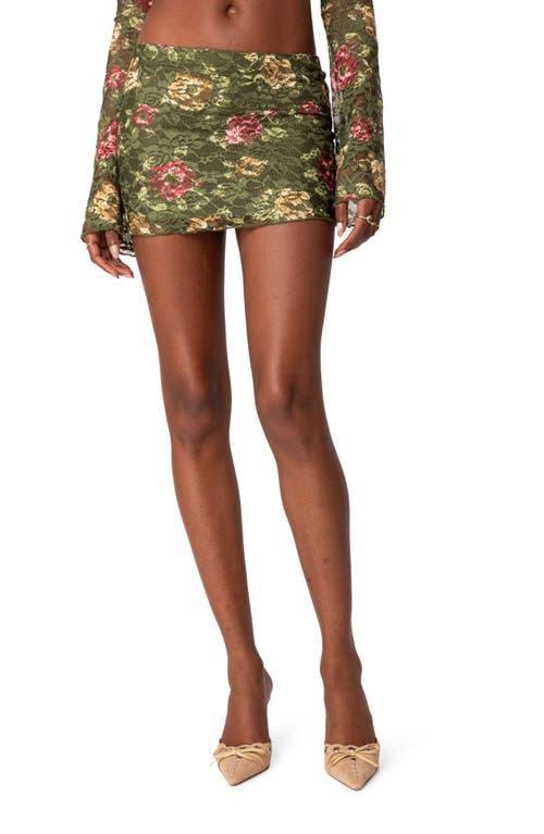 EDIKTED Orchard Floral Lace Miniskirt Product Image