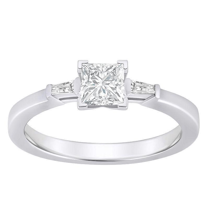 Alyson Layne 14k Gold 1/2 Carat T.W. Diamond Princess Cut Engagement Ring, Womens White Gold Product Image