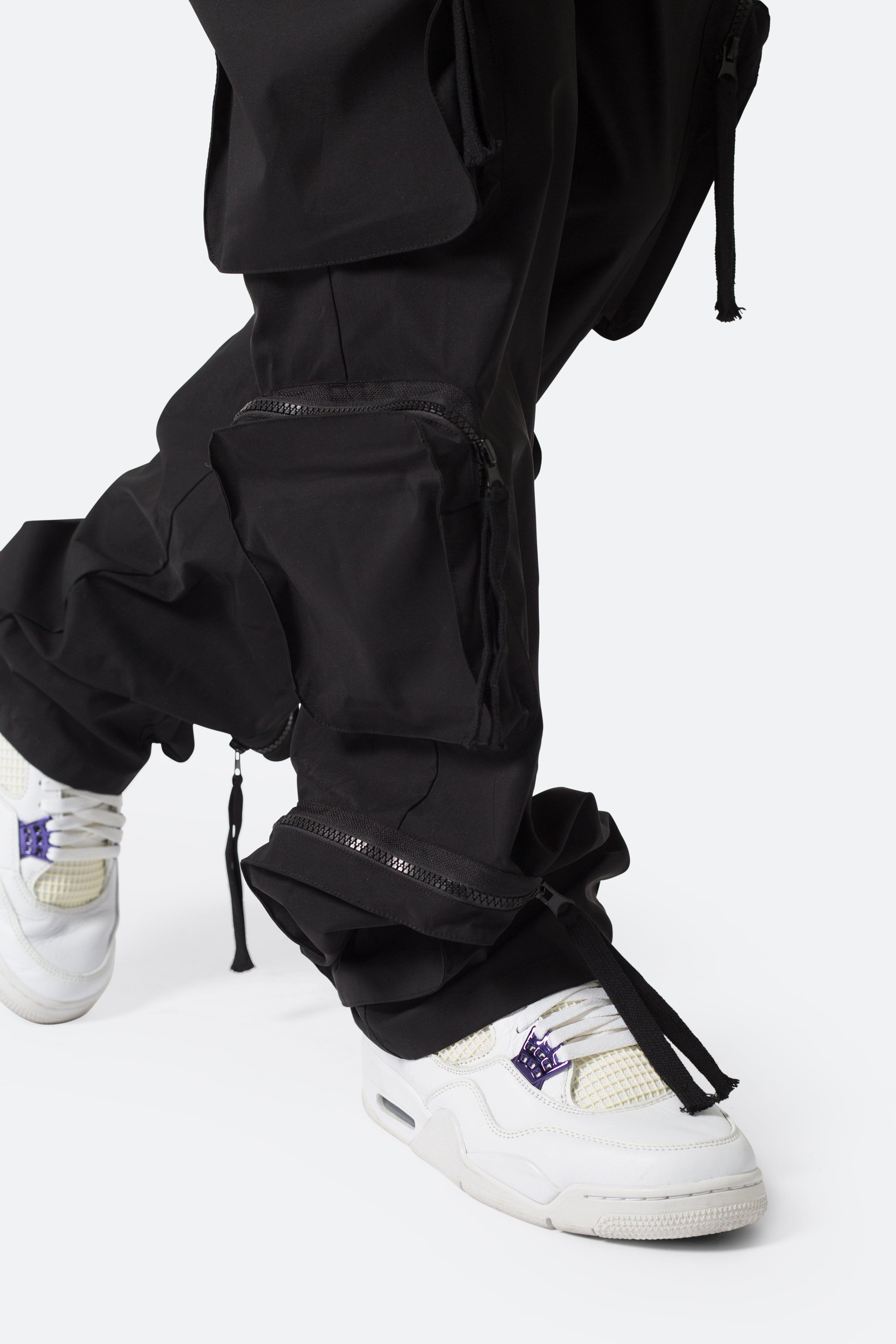 Multi Pocket Drawcord Pants - Black Product Image