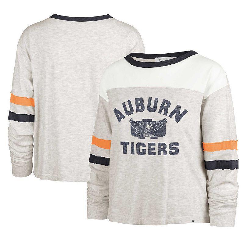 Womens 47 Oatmeal Auburn Tigers Vault All Class Lena Long Sleeve T-Shirt Product Image