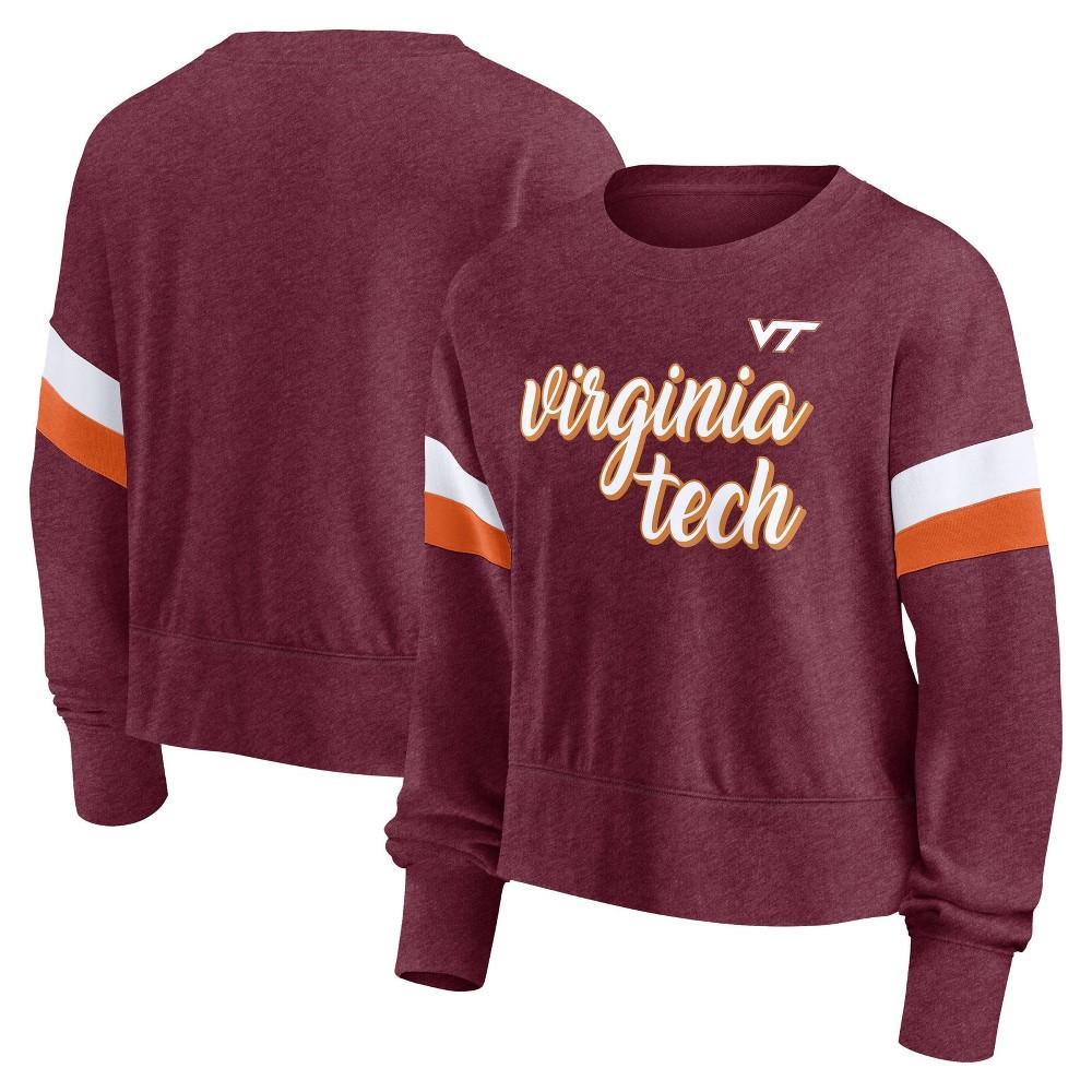 NCAA Virginia Tech Hokies Womens Crew Neck Fleece Sweatshirt Product Image