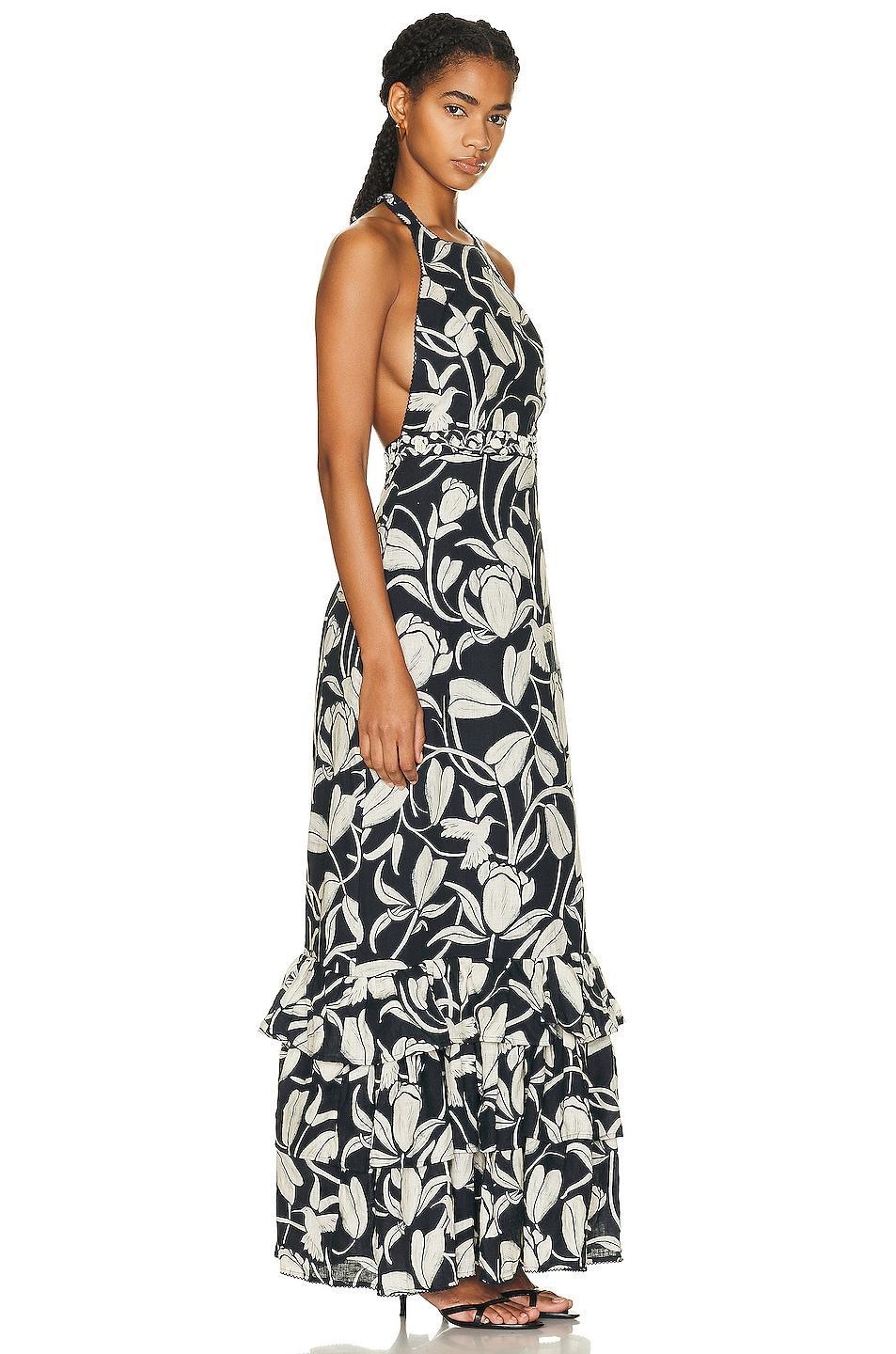 Agua by Agua Bendita Magnolia Maxi Dress in Navy Product Image