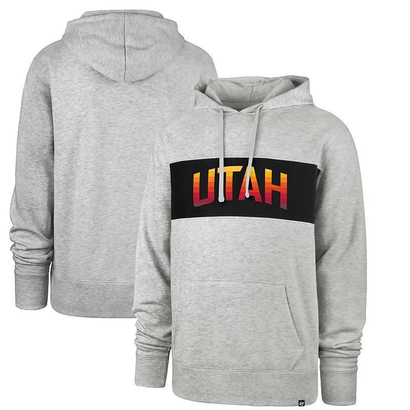 Mens 47 Gray Utah Jazz 2021/22 City Edition Wordmark Chest Pass Pullover Hoodie Product Image