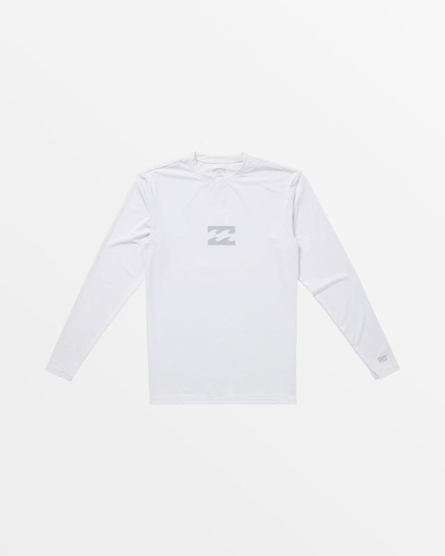 Classic Wave UPF 50 Long Sleeve Surf Tee - White Male Product Image