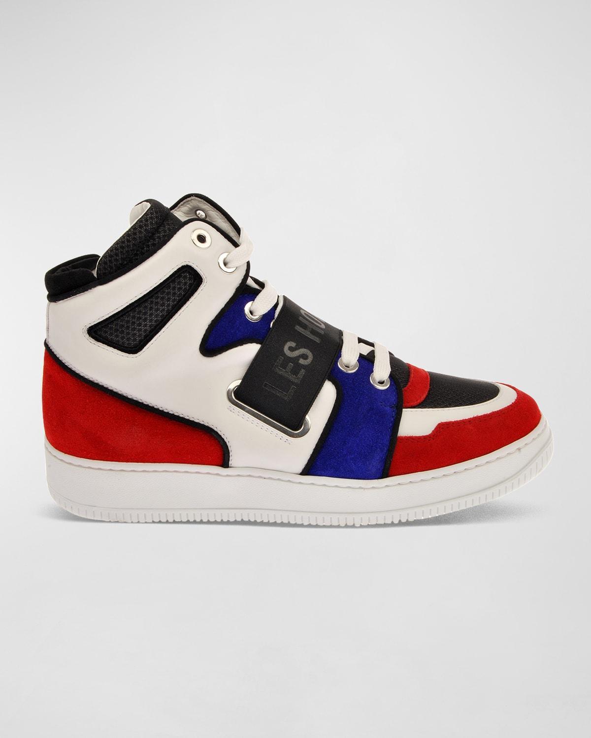 Mens Mix Media Logo High-Top Sneakers Product Image