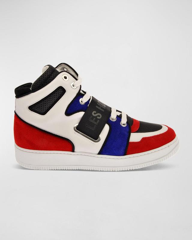 Mens Mix Media Logo High-Top Sneakers Product Image