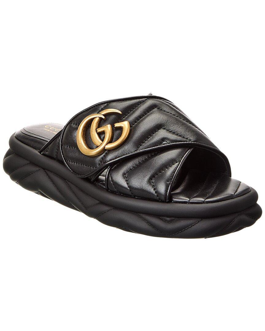 `marmont` Slide Sandals In Black Product Image