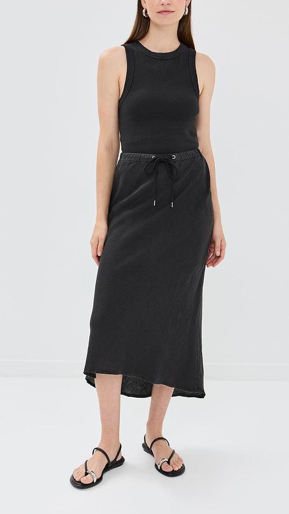 James Perse Bias Cut Linen Drawstring Skirt | Shopbop Product Image