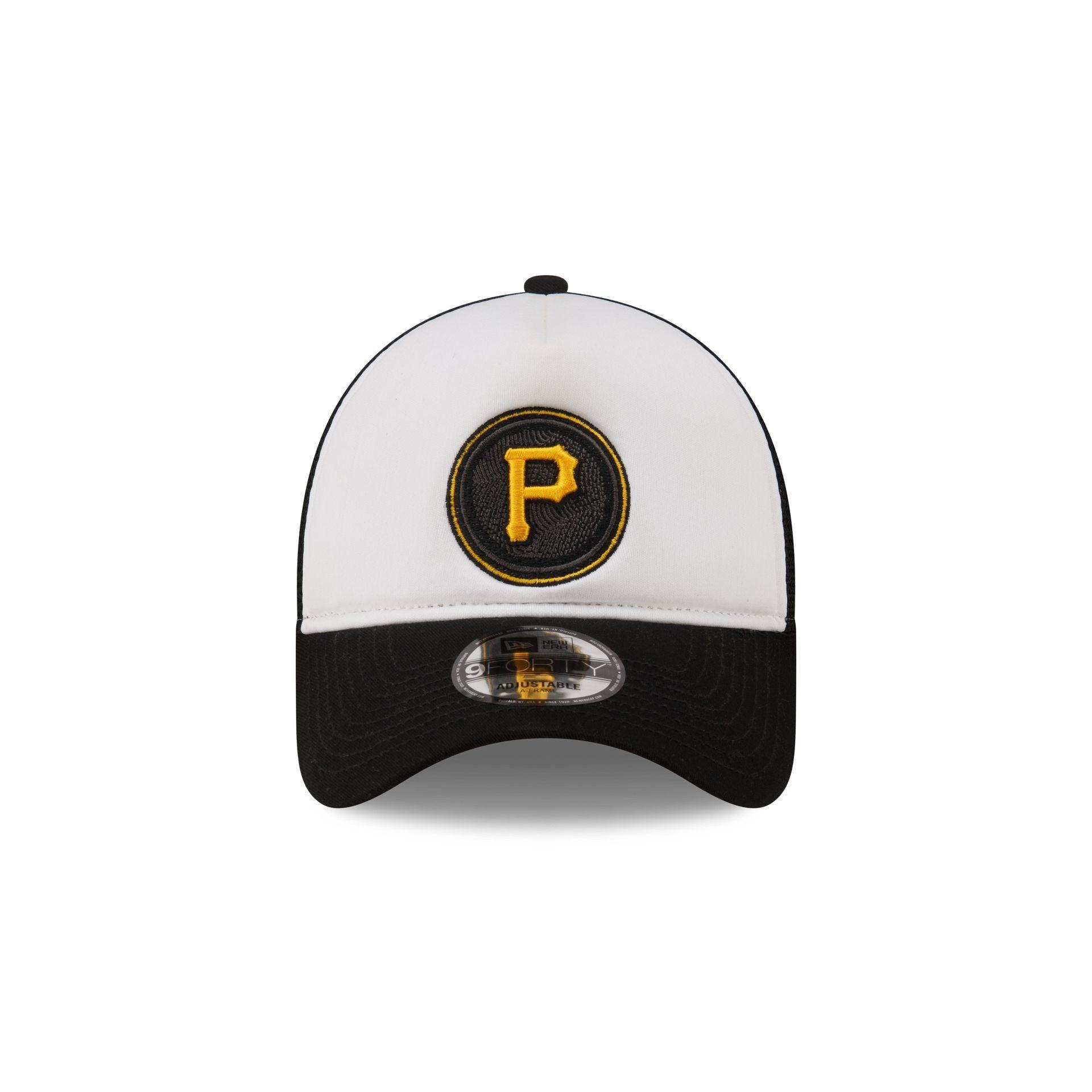 Pittsburgh Pirates White Crown 9FORTY A-Frame Trucker Hat Male Product Image