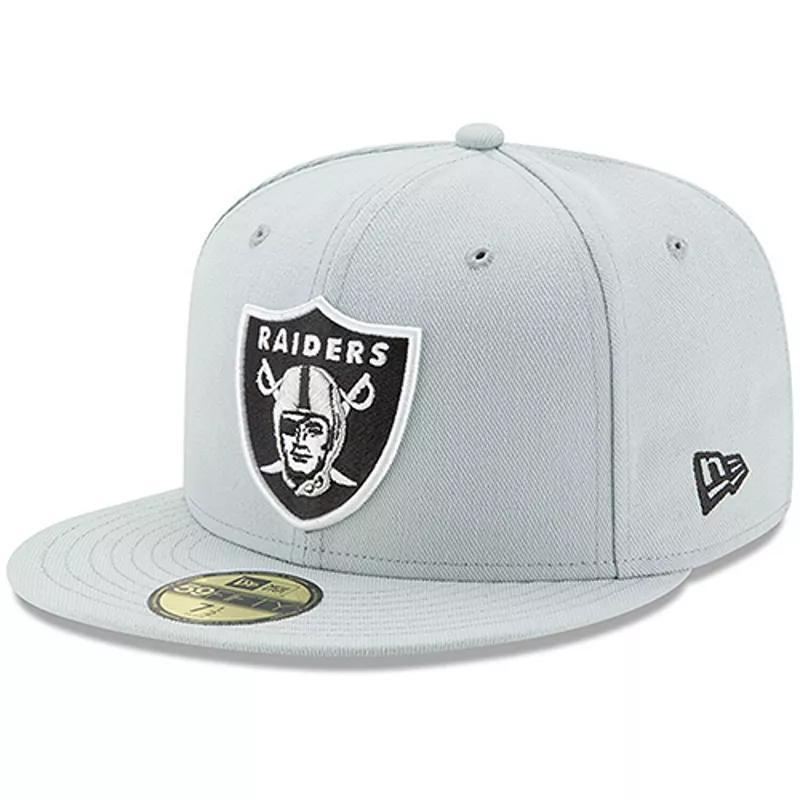 Mens New Era Gray Oakland Raiders Omaha 59FIFTY Fitted Hat Product Image