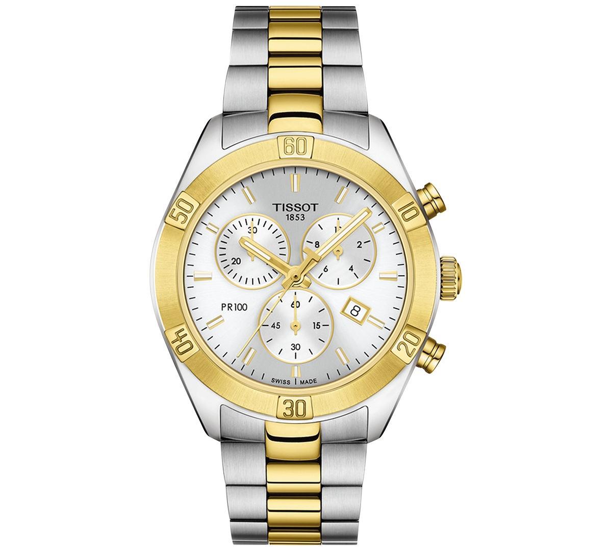 Tissot Pr 100 Sport Chic Two-Tone Link Bracelet Chronograph, 38mm Product Image