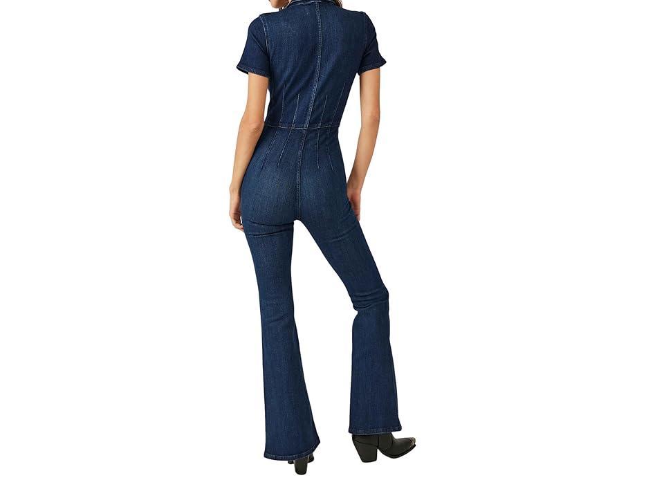 Free People Jayde Flare Jumpsuit (Night Sky) Women's Jumpsuit & Rompers One Piece Product Image