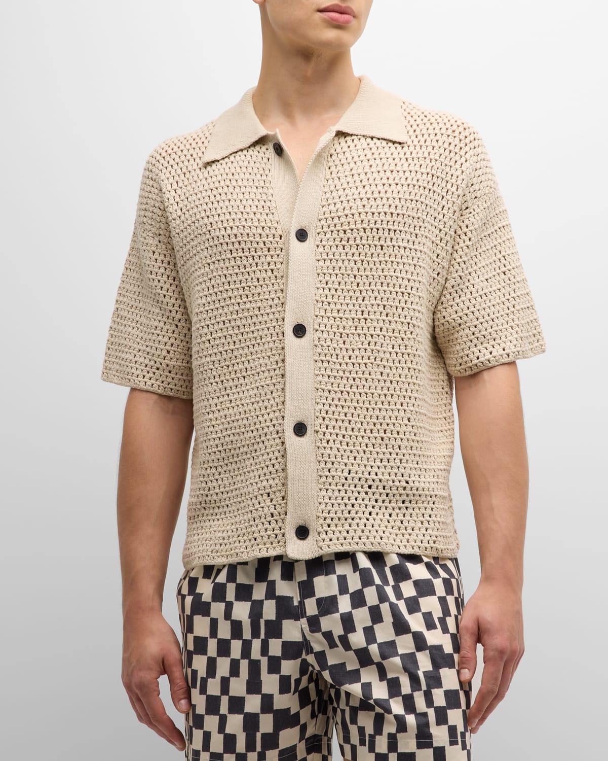 Men's Open Weave Cardigan Product Image