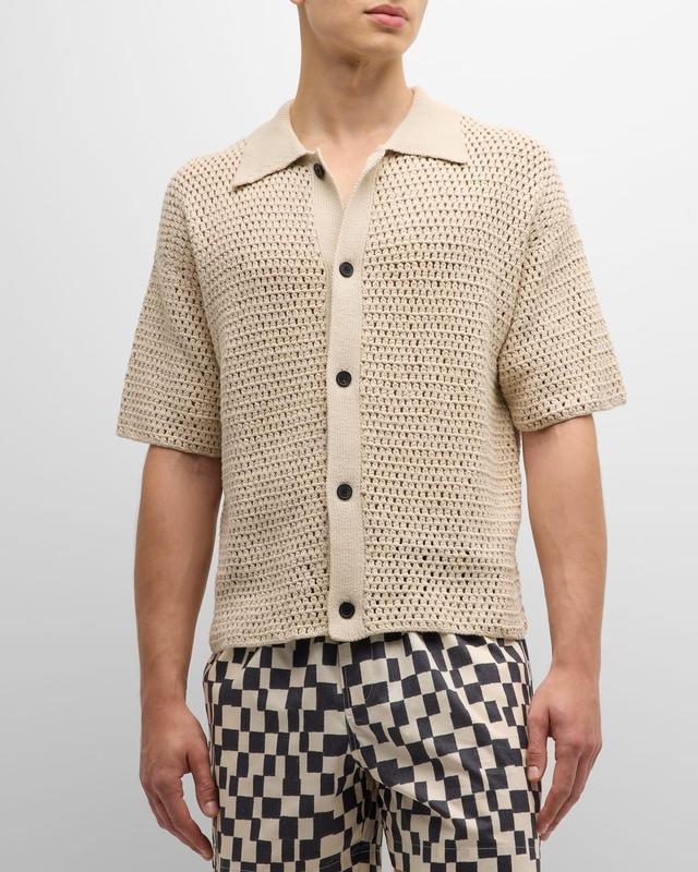 Men's Open Weave Cardigan Product Image